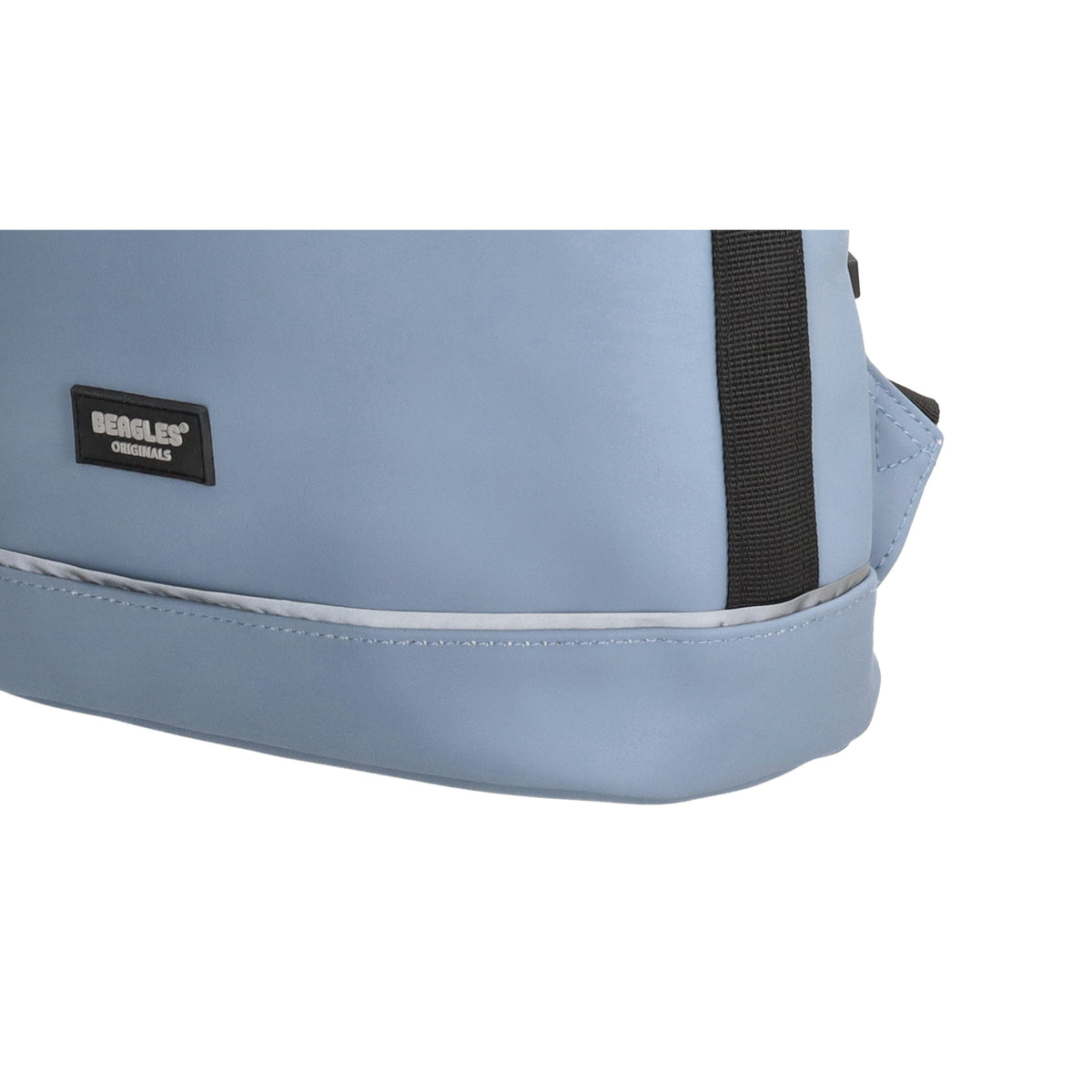 Rolltoprucksack 42x28x10cm in Hellblau mit Klickverschluss - leder-accessoires.com