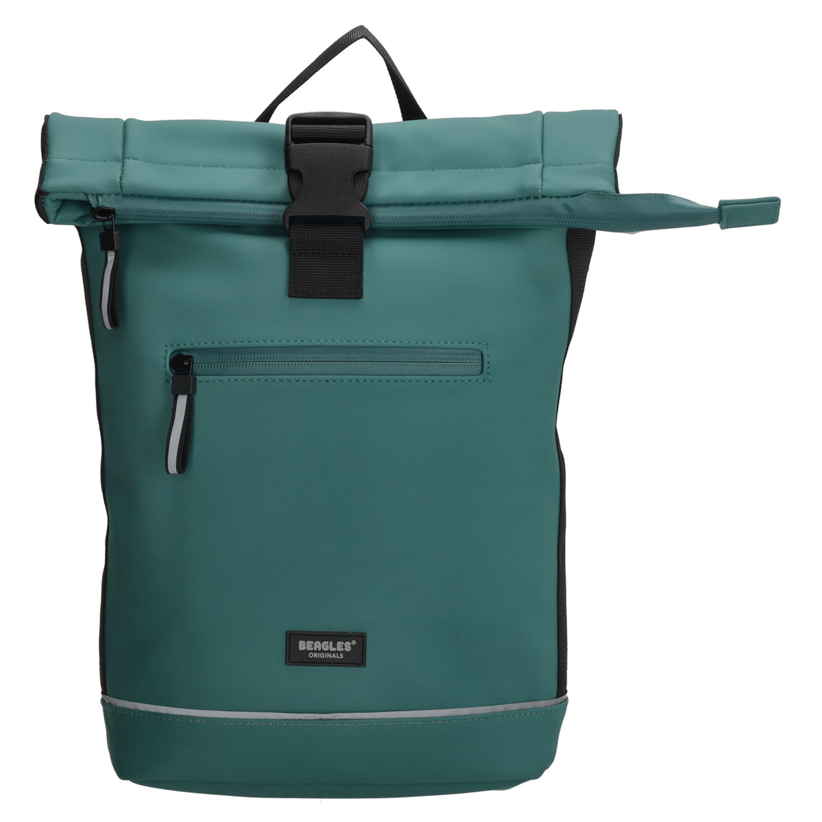 Rolltoprucksack 42x28x10cm in Petrol mit Klickverschluss - leder-accessoires.com