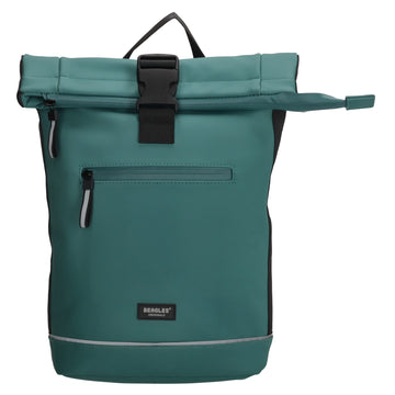 Rolltoprucksack 42x28x10cm in Petrol mit Klickverschluss - leder-accessoires.com