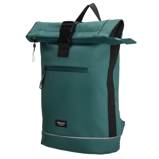 Rolltoprucksack 42x28x10cm in Petrol mit Klickverschluss - leder-accessoires.com