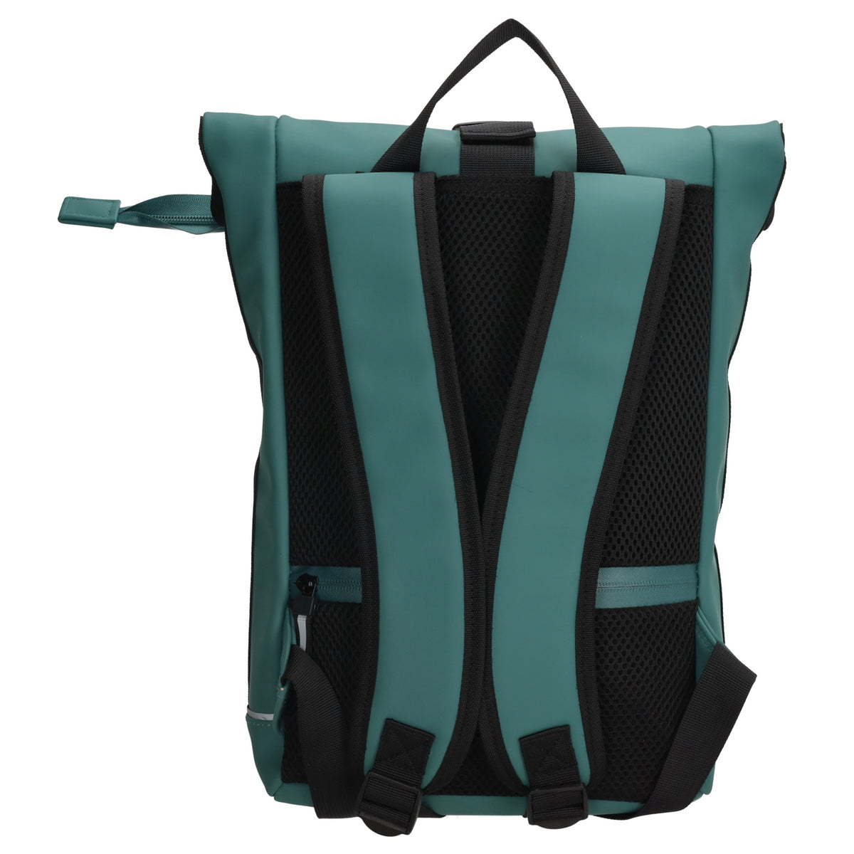 Rolltoprucksack 42x28x10cm in Petrol mit Klickverschluss - leder-accessoires.com