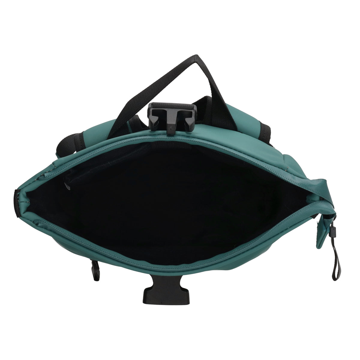 Rolltoprucksack 42x28x10cm in Petrol mit Klickverschluss - leder-accessoires.com