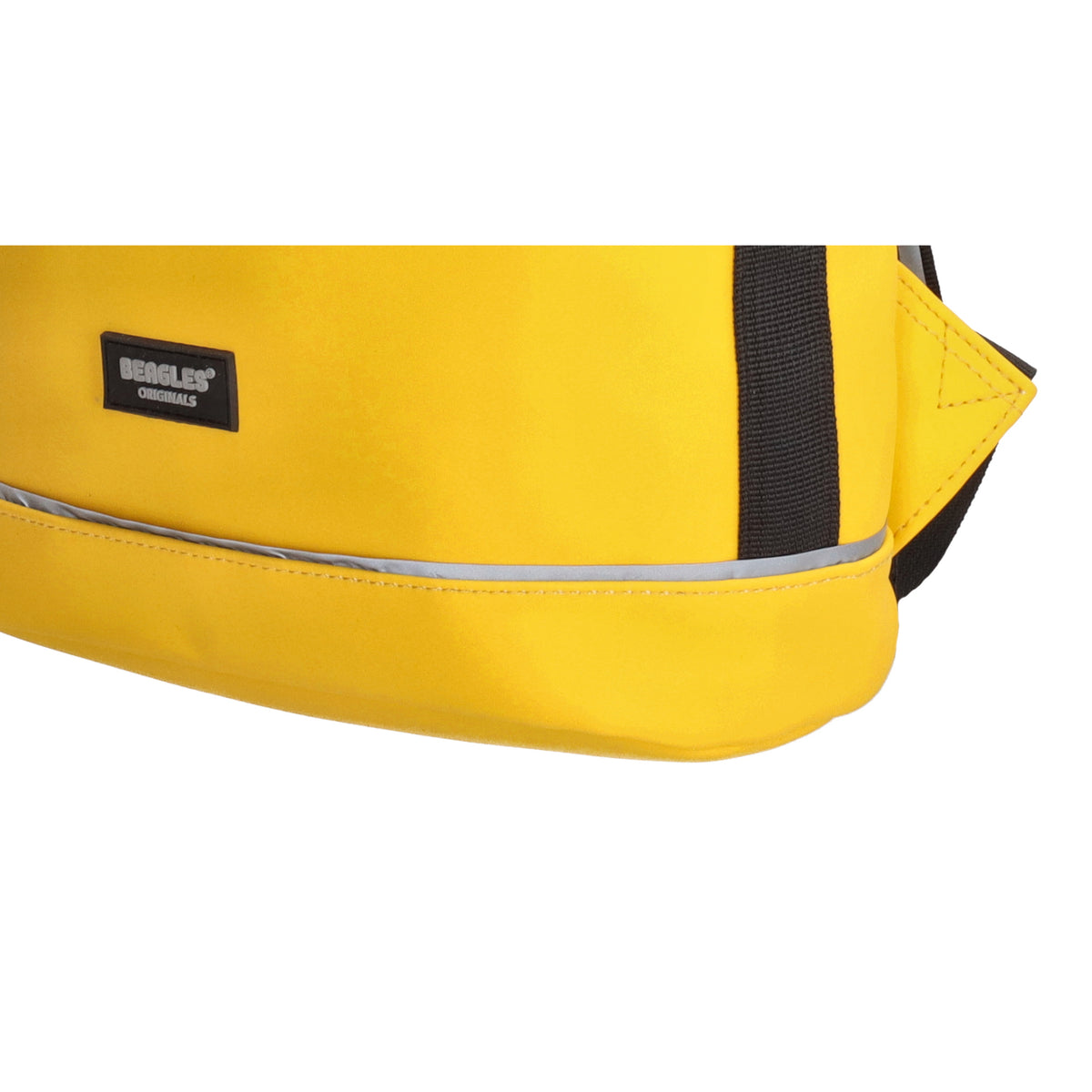 Rolltoprucksack 42x28x10cm in Gelb mit Klickverschluss - leder-accessoires.com