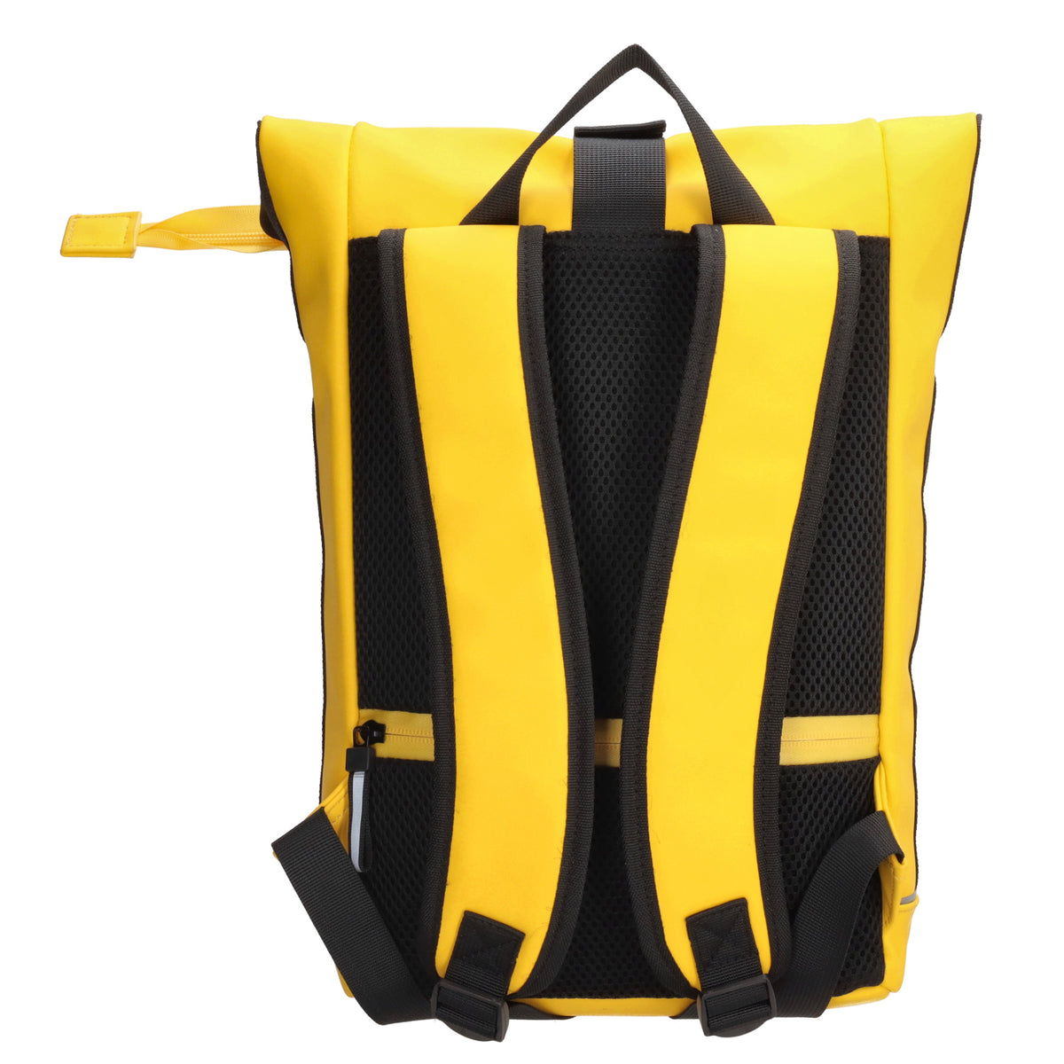 Rolltoprucksack 42x28x10cm in Gelb mit Klickverschluss - leder-accessoires.com