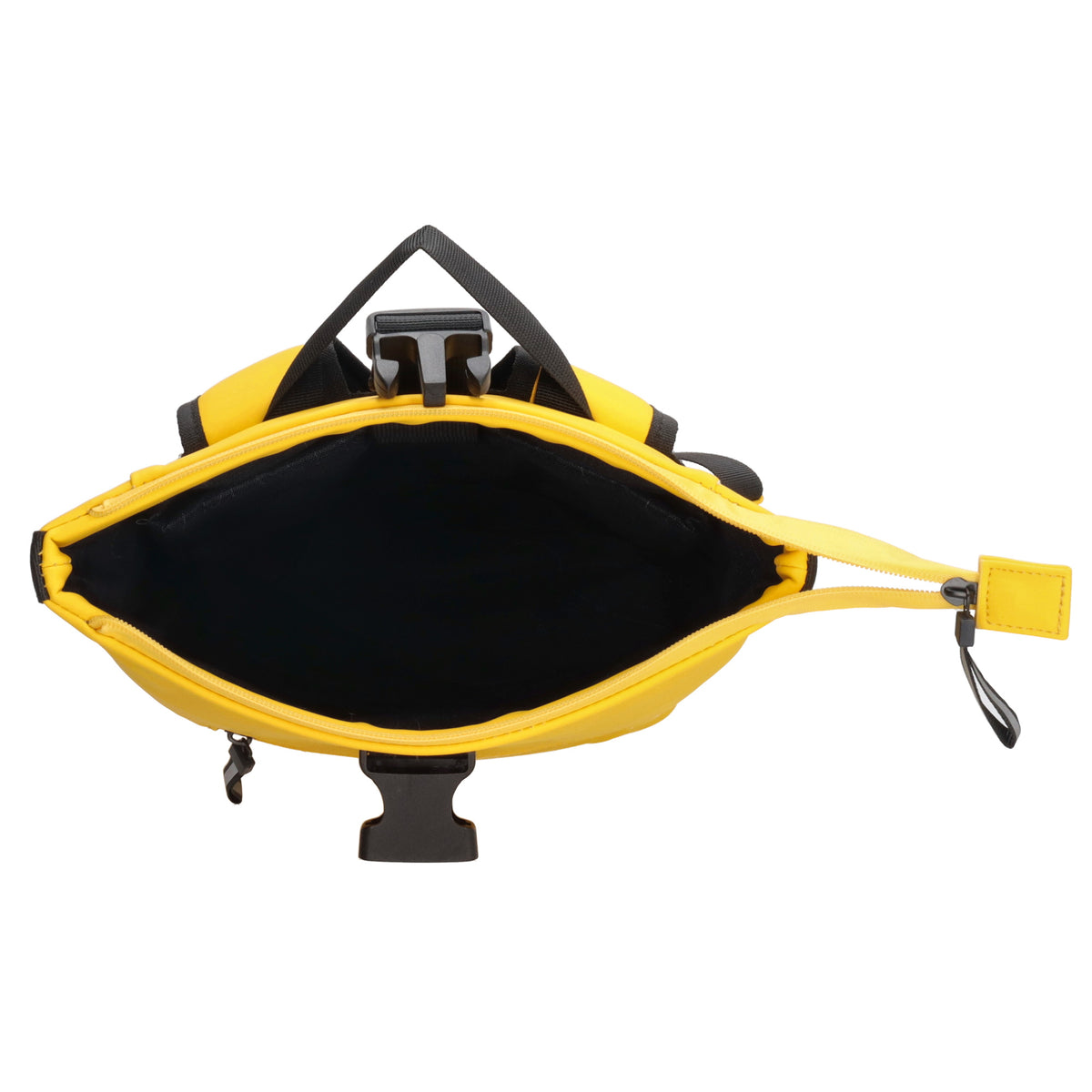 Rolltoprucksack 42x28x10cm in Gelb mit Klickverschluss - leder-accessoires.com
