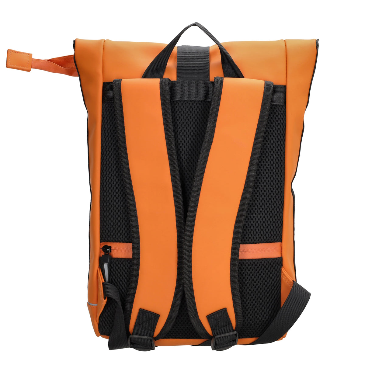 Rolltoprucksack 42x28x10cm in Orange mit Klickverschluss - leder-accessoires.com