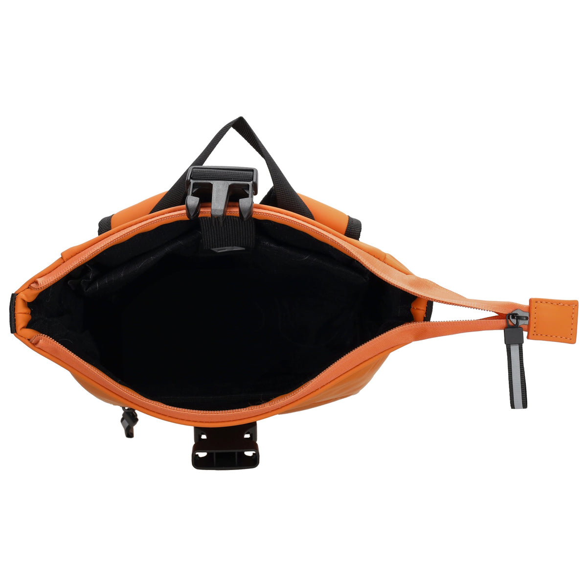 Rolltoprucksack 42x28x10cm in Orange mit Klickverschluss - leder-accessoires.com
