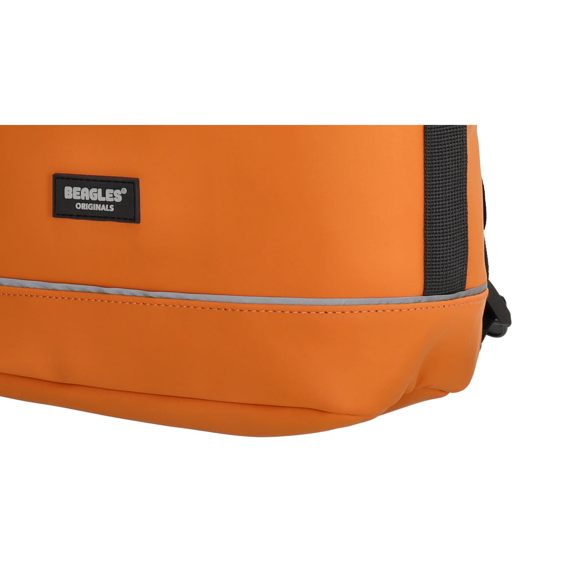 Rolltoprucksack 42x28x10cm in Orange mit Klickverschluss - leder-accessoires.com
