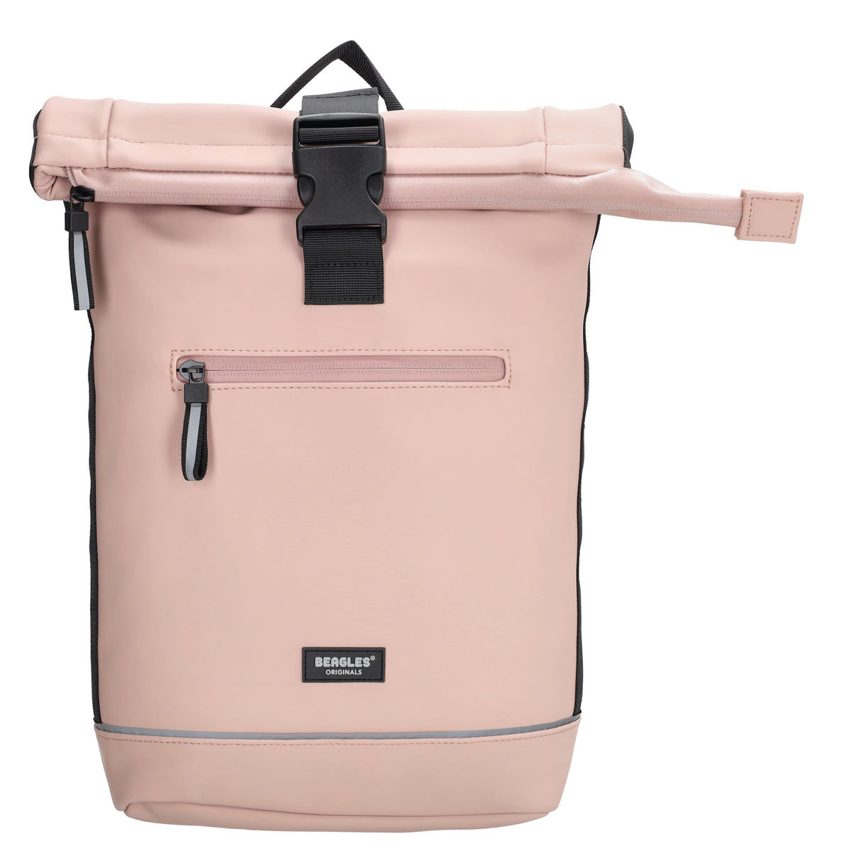Rolltoprucksack 42x28x10cm in Rosa mit Klickverschluss - leder-accessoires.com