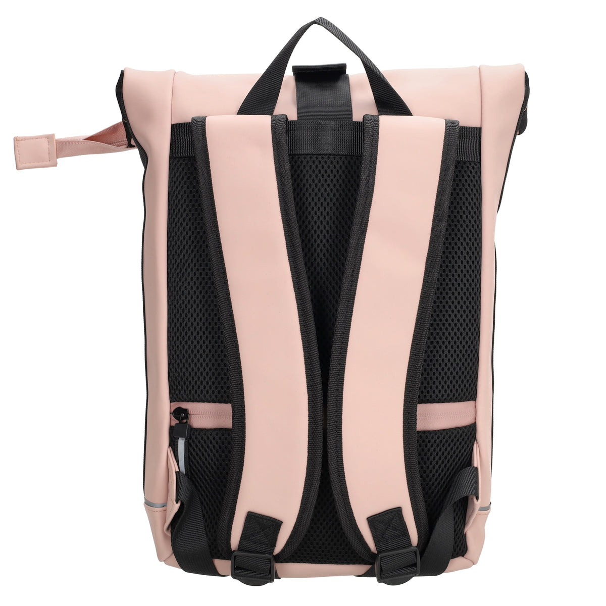 Rolltoprucksack 42x28x10cm in Rosa mit Klickverschluss - leder-accessoires.com