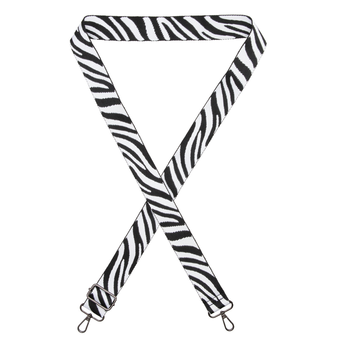 Taschenriemen|Wechselriemen 140cm in Schwarz|Weiß im Zebra-Muster - leder-accessoires.com