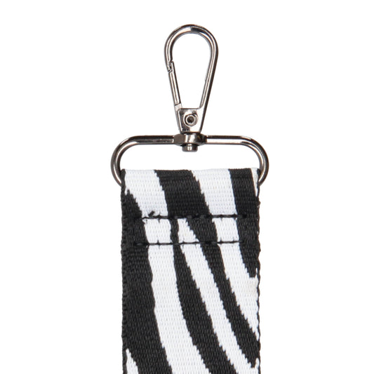Taschenriemen|Wechselriemen 140cm in Schwarz|Weiß im Zebra-Muster - leder-accessoires.com