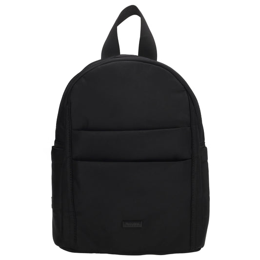 Cityrucksack 29x23cm in Schwarz mit Reißverschluss - leder-accessoires.com