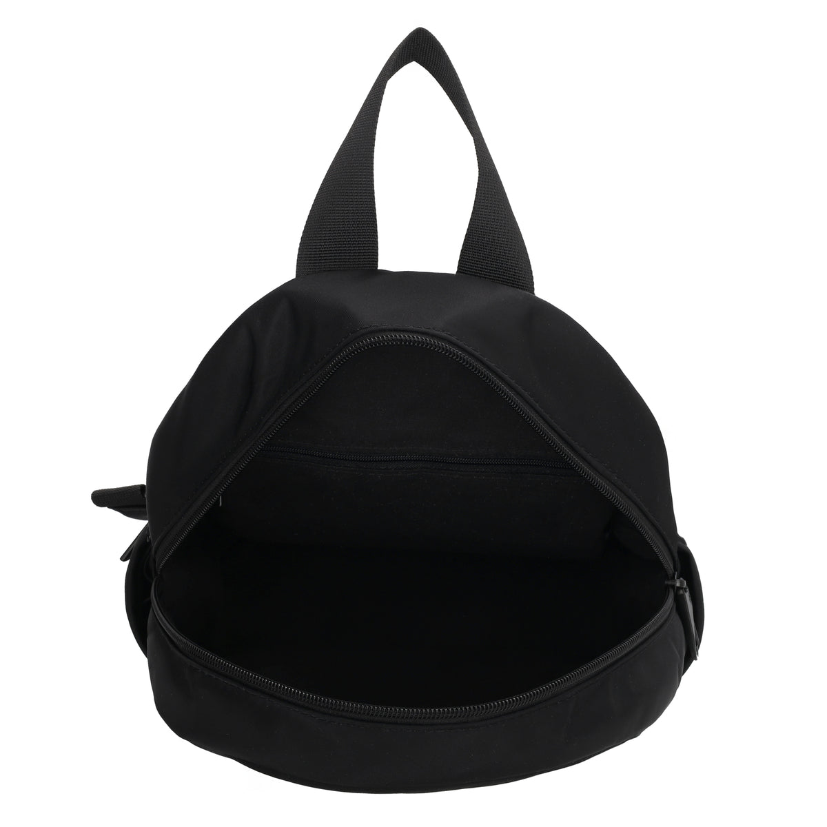 Cityrucksack 29x23cm in Schwarz mit Reißverschluss - leder-accessoires.com
