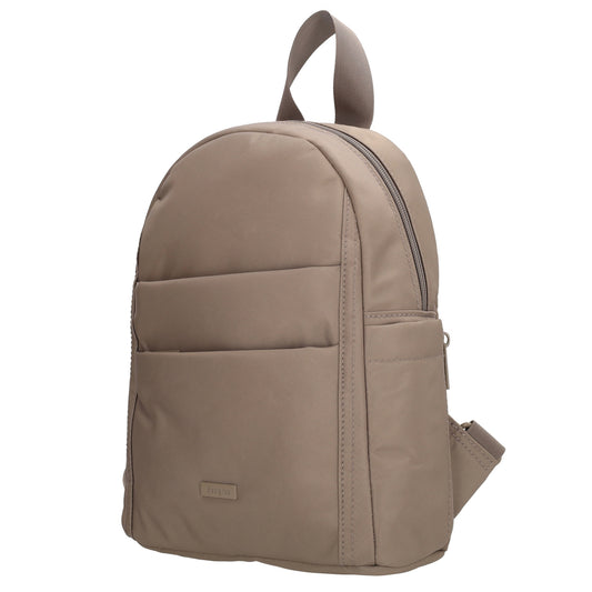 Cityrucksack 29x23cm in Taupe mit Reißverschluss - leder-accessoires.com