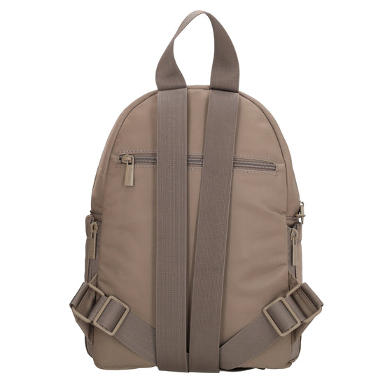 Cityrucksack 29x23cm in Taupe mit Reißverschluss - leder-accessoires.com