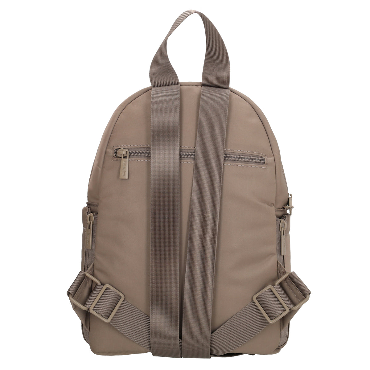 Cityrucksack 29x23cm in Taupe mit Reißverschluss - leder-accessoires.com