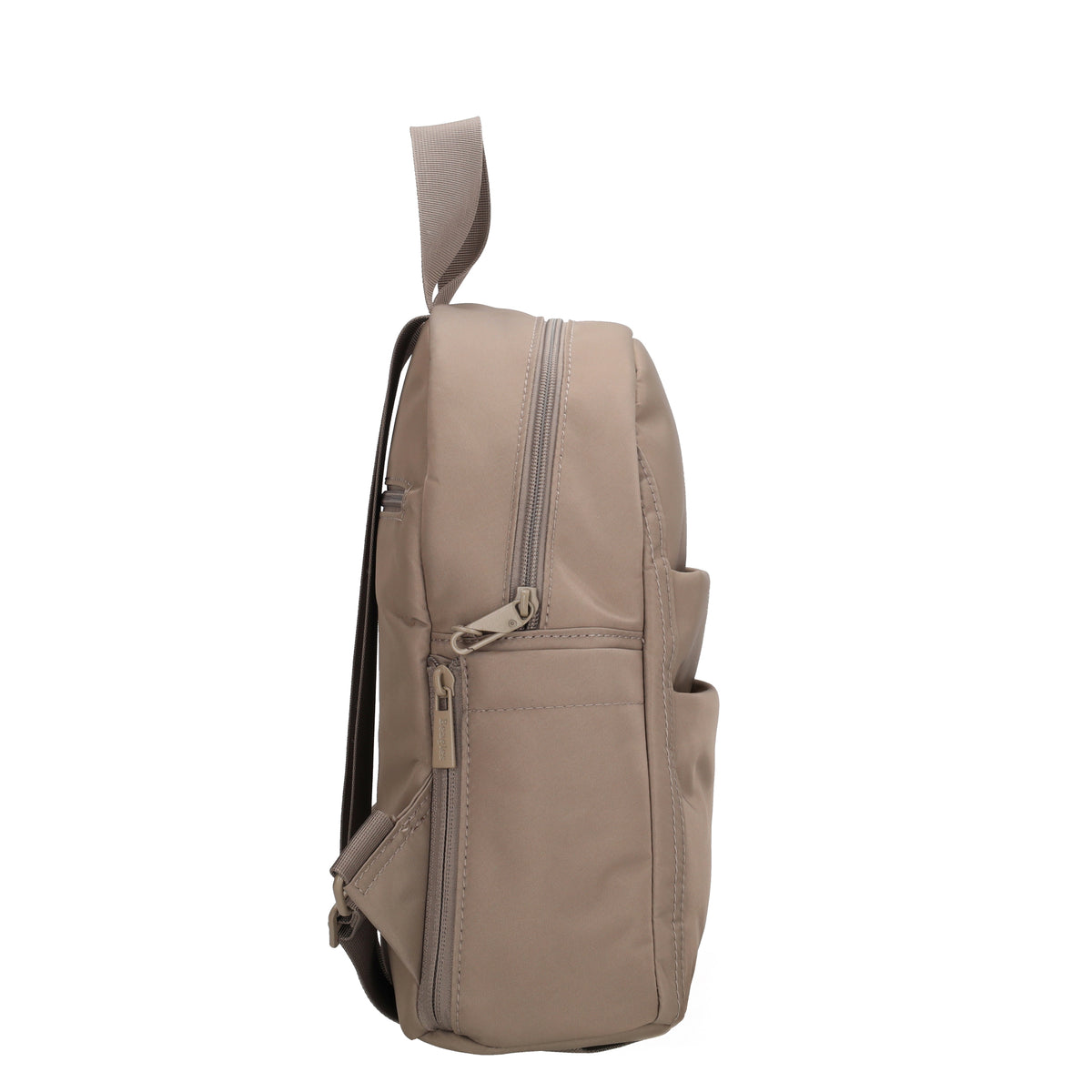 Cityrucksack 29x23cm in Taupe mit Reißverschluss - leder-accessoires.com