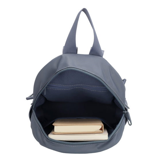 Cityrucksack 29x23cm in Jeansblau mit Reißverschluss - leder-accessoires.com