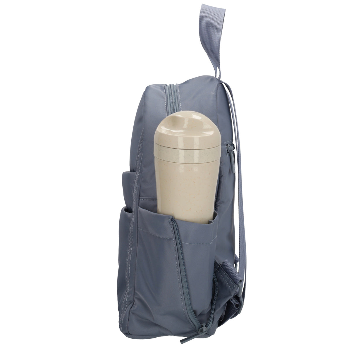 Cityrucksack 29x23cm in Jeansblau mit Reißverschluss - leder-accessoires.com