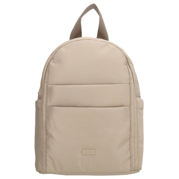 Cityrucksack 29x23cm in Helltaupe mit Reißverschluss - leder-accessoires.com