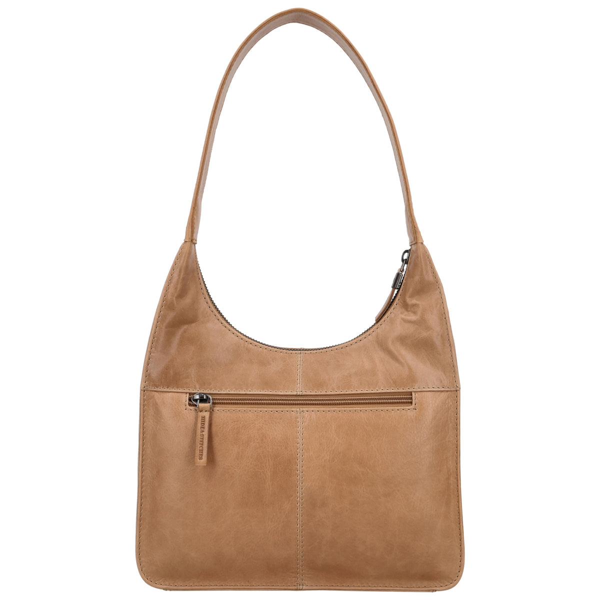 Schultertasche 33x30cm in Taupe mit separatem Umhängeriemen - leder-accessoires.com