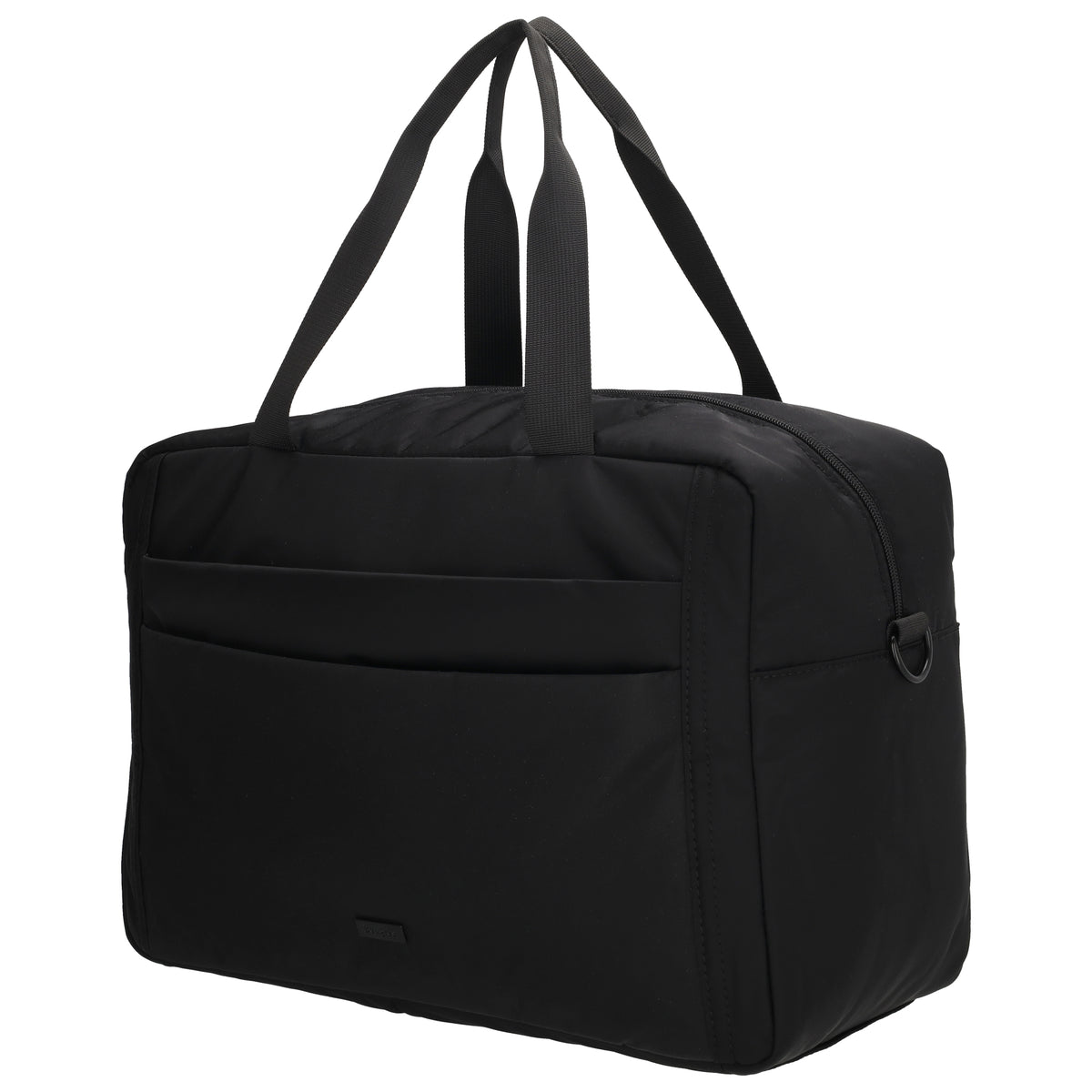 Reisetasche 41 x 28cm in Schwarz mit Aufsteckfunktion - leder-accessoires.com