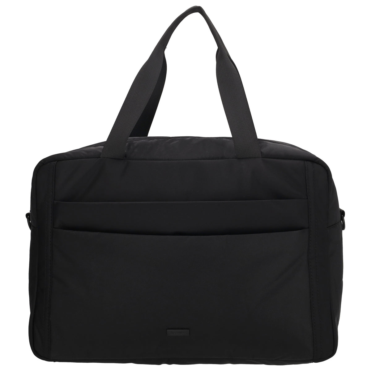Reisetasche 41 x 28cm in Schwarz mit Aufsteckfunktion - leder-accessoires.com