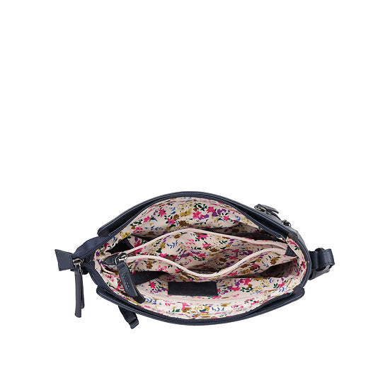 Umhängetasche 26x22cm in Marine|Blau mit Reißverschluss - leder-accessoires.com