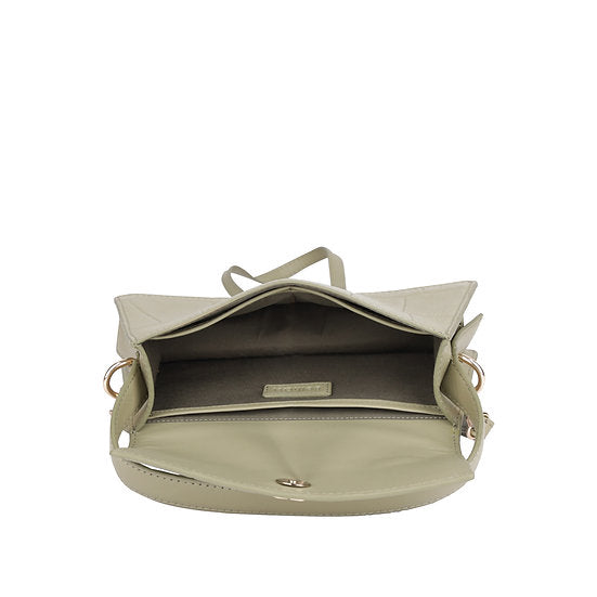 Kurzgrifftasche 22x11cm in Mint mit Krokooptik - leder-accessoires.com