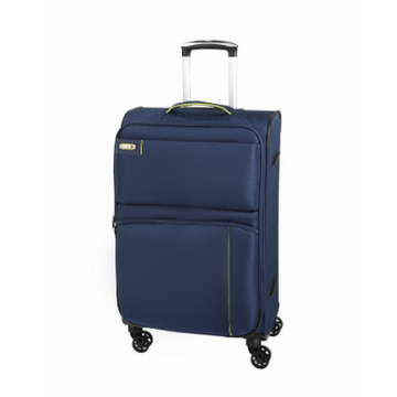 Reisetrolley|Bordgepäck 4-Rad 55cm in Blau - leder-accessoires.com