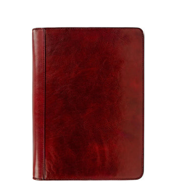 Dokumentenmappe-| Organizer A4 in Rot mit Reißverschluss - leder-accessoires.com