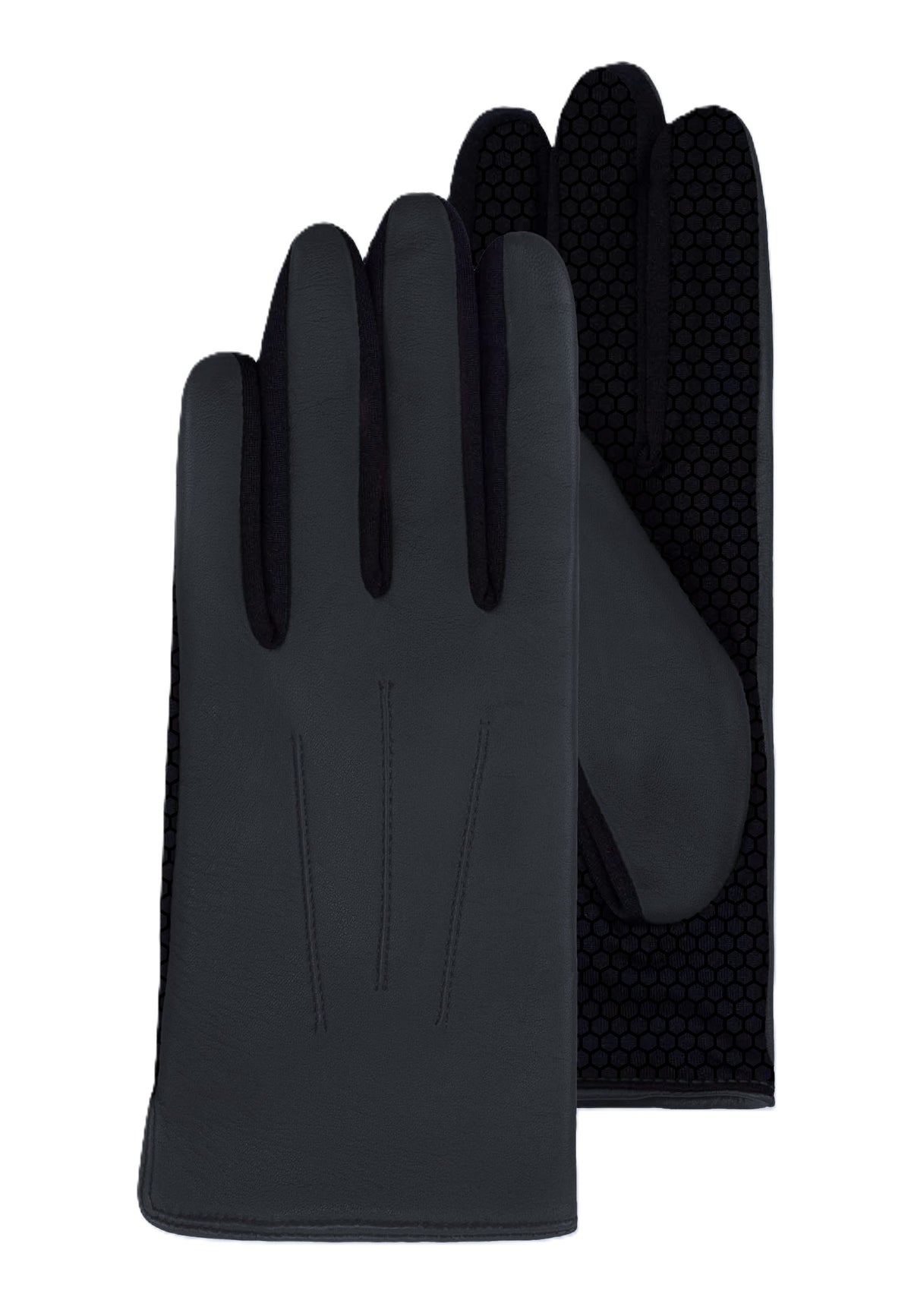 Lederhandschuhe | Spandex in Schwarz mit Touchfunktion - leder-accessoires.com