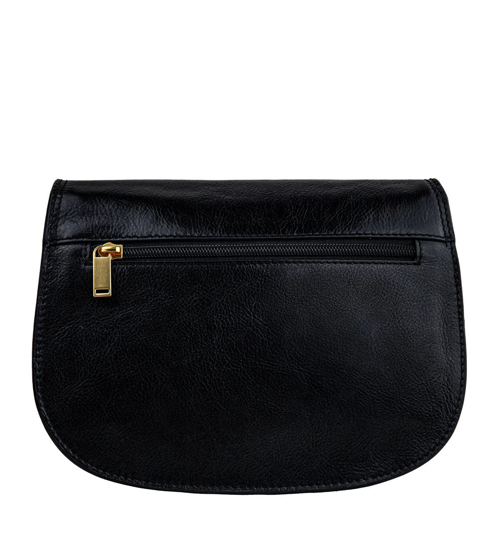 Satteltasche|Crossover 25 x 18cm in Schwarz aus Leder - leder-accessoires.com