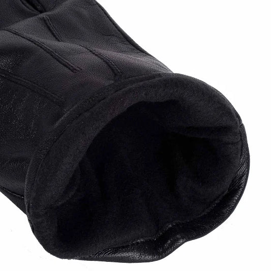 Lederhandschuhe Herren in Schwarz mit Touch-Funktion - leder-accessoires.com
