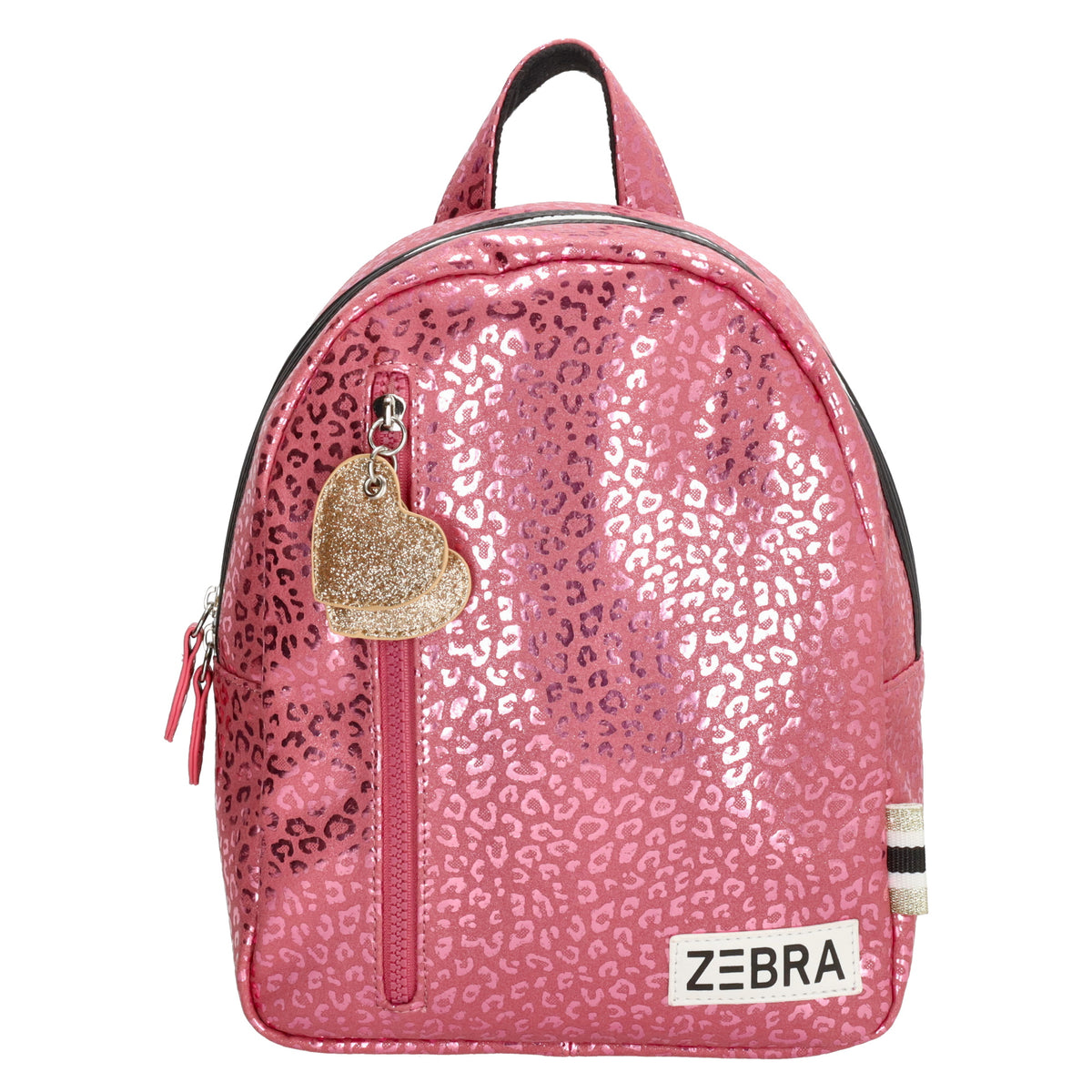 Kinderrucksack S 23x28cm mit Leo-Muster in Pink Metallic - leder-accessoires.com
