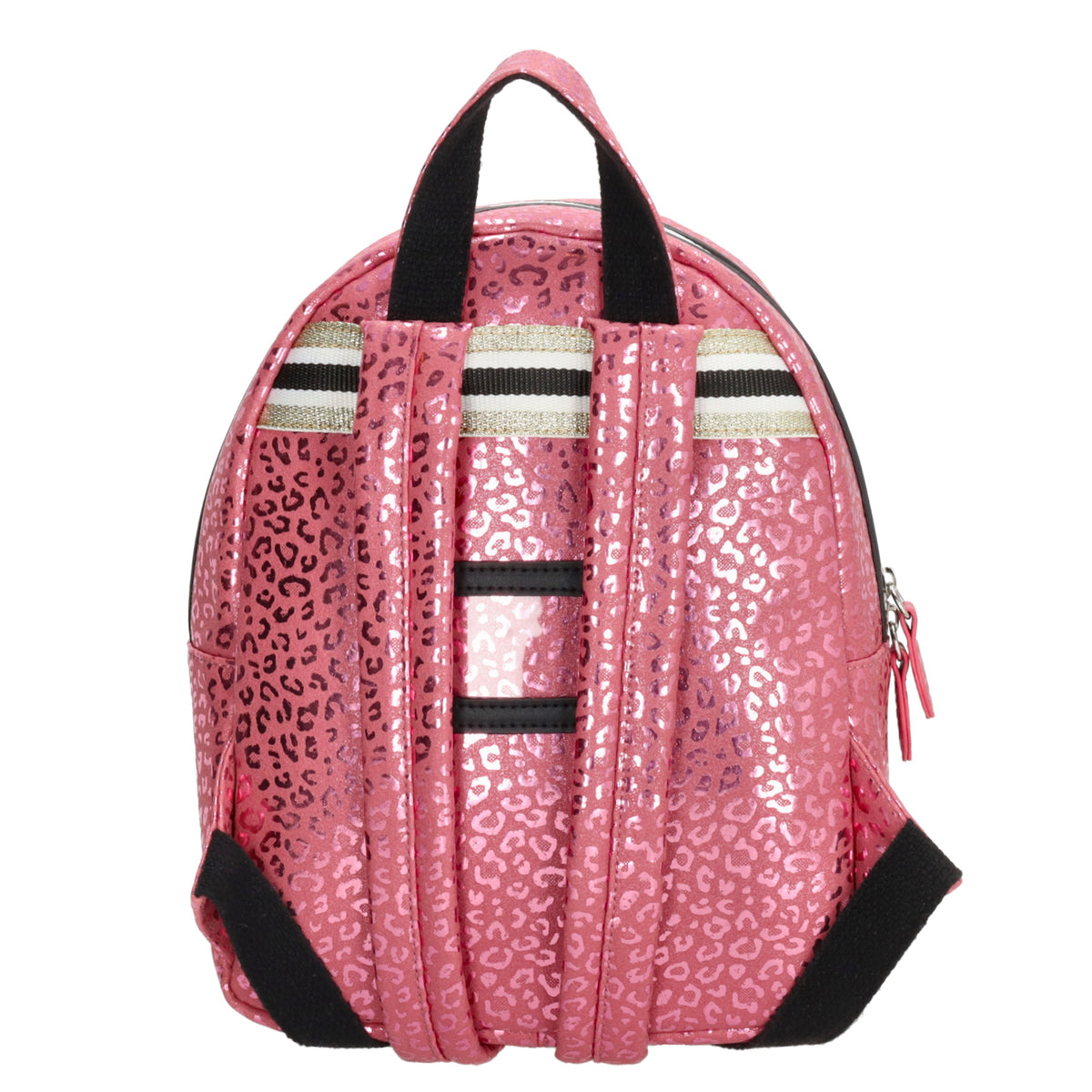 Kinderrucksack S 23x28cm mit Leo-Muster in Pink Metallic - leder-accessoires.com