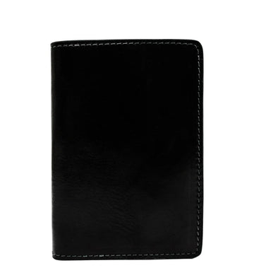 Briefmappe| Passhülle 10 x 14,5cm in Schwarz Steckfächern - leder-accessoires.com