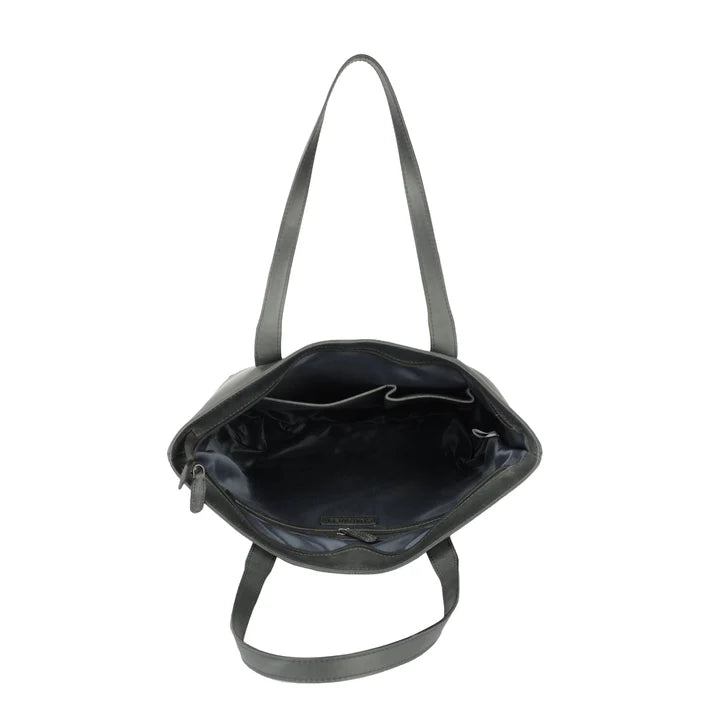 Ledertasche Hochformat Schwarz aus echtem Rindsleder