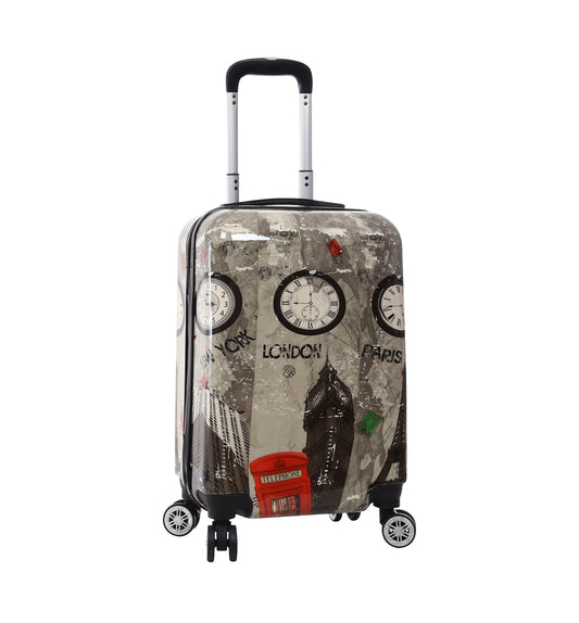 Reisetrolley "London " 4-Rad 55cm in Grau - leder-accessoires.com