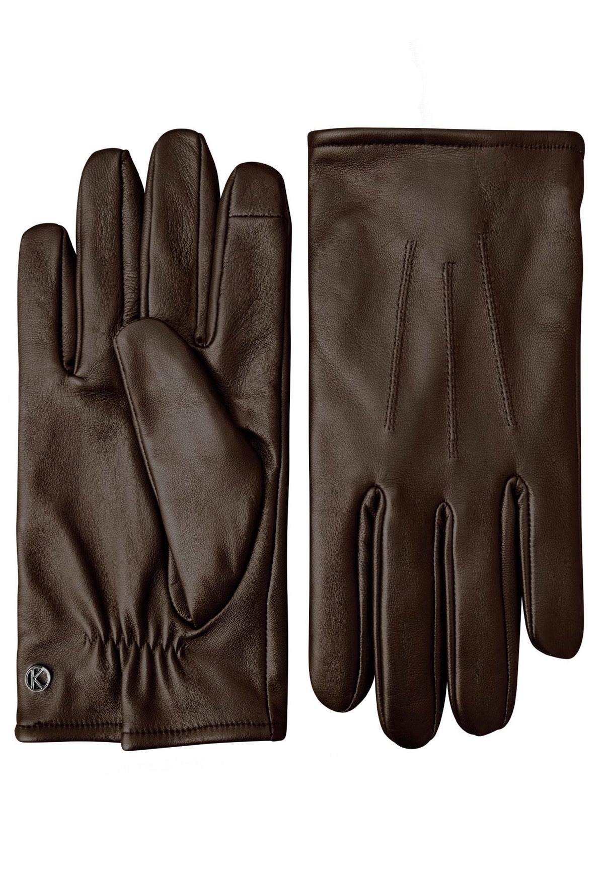 Lederhandschuhe Herren in Braun mit Touch-Funktion - leder-accessoires.com