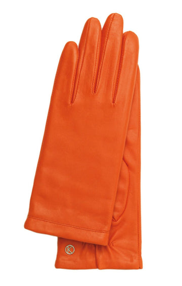 Handschuhe Damen in Orange aus Lammleder - leder-accessoires.com