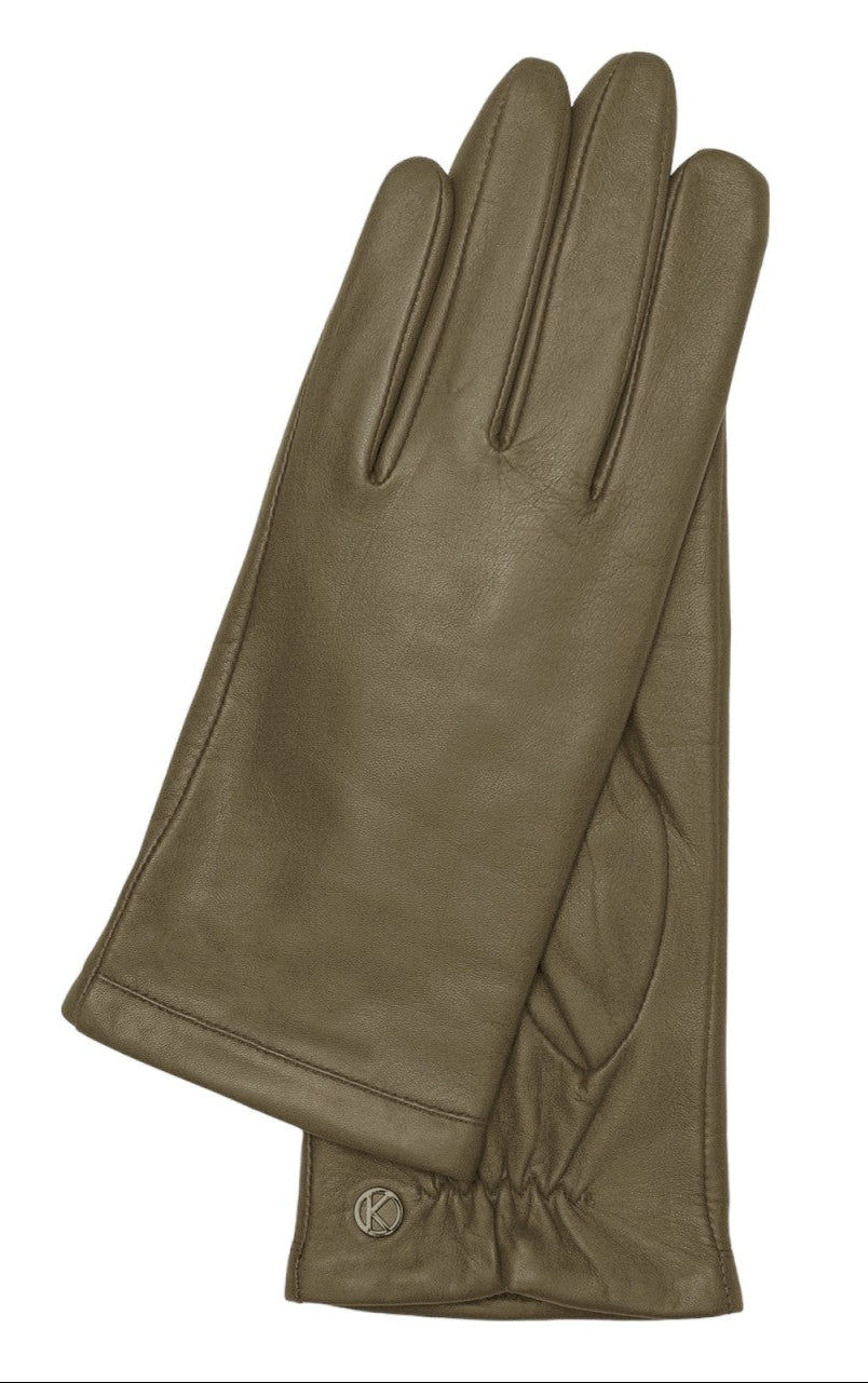 Handschuhe Damen in Taupe aus Lammleder - leder-accessoires.com