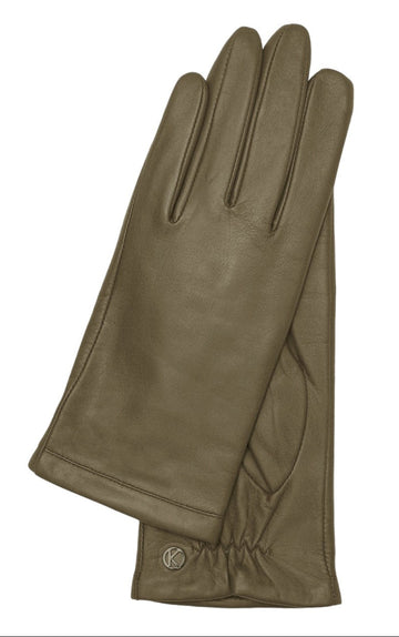 Handschuhe Damen in Taupe aus Lammleder - leder-accessoires.com