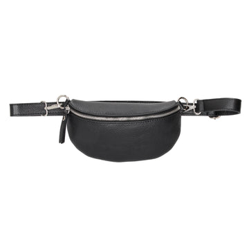 Bodybag 23x13cm in Schwarz mit Reißverschluss - leder-accessoires.com