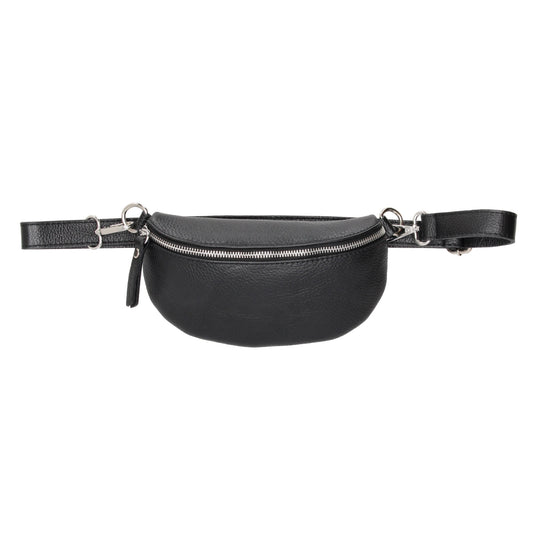 Bodybag 23x13cm in Schwarz mit Reißverschluss - leder-accessoires.com