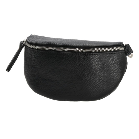 Bodybag 23x13cm in Schwarz mit Reißverschluss - leder-accessoires.com