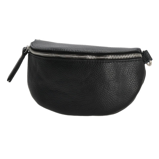 Bodybag 23x13cm in Schwarz mit Reißverschluss - leder-accessoires.com