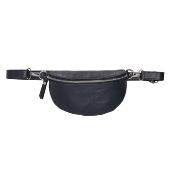 Bodybag 23x13cm in Dunkelblau mit Reißverschluss - leder-accessoires.com