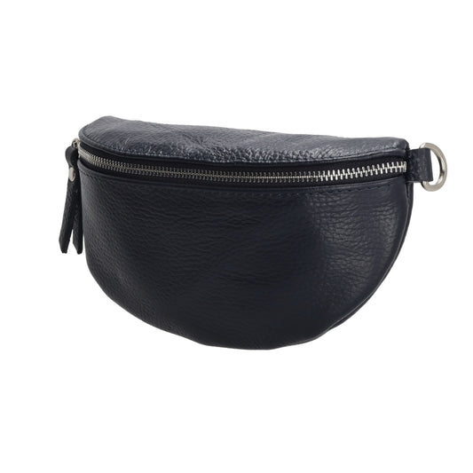 Bodybag 23x13cm in Dunkelblau mit Reißverschluss - leder-accessoires.com